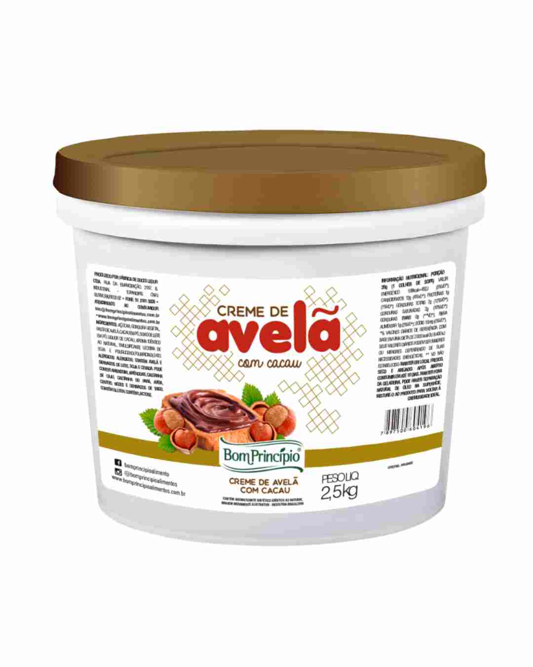 Creme de avelã c/cacau Bom Principio 2,5kg